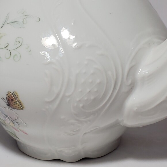 Bernadotte Teapot Czechoslovakia Butterfly Floral Vintage - Picture 7 of 11